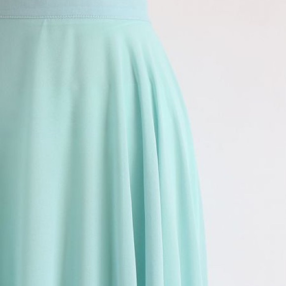 Chicwish chiffon Mint Maxi Skirt/XXL - Picture 2 of 7